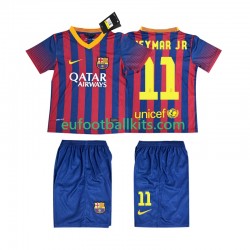 FC Barcelona Neymar JR 11 Retro Home Football Shirts 2013 2014 Kids LS