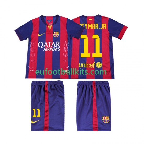 FC Barcelona Neymar JR 11 Retro Home Football Shirts 2014 2015 Kids LS