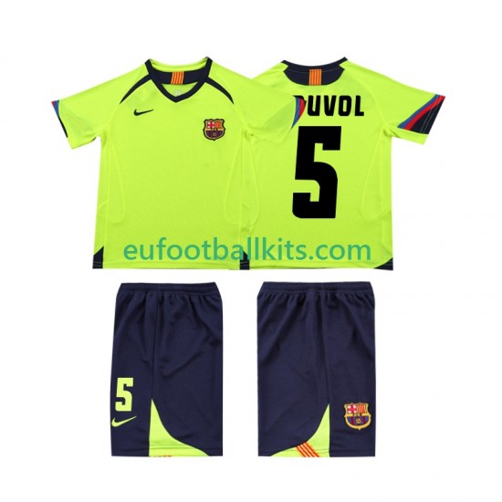 FC Barcelona PUVDL 5 Retro Away Football Shirts 2005 2006 Kids LS