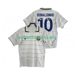FC Barcelona RONALDINHO 10 Retro Away Football Shirts 2003 2004 Men LS
