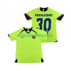 FC Barcelona RONALDINHO 30 Retro Away Football Shirts 2005 2006 Men LS