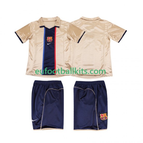 FC Barcelona Retro Away Football Shirts 2001 2002 Kids LS