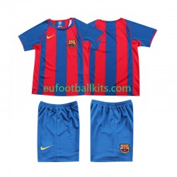 FC Barcelona Retro Home Football Shirts 2004 2005 Kids LS