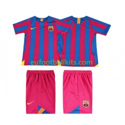 FC Barcelona Retro Home Football Shirts 2005 2006 Kids LS