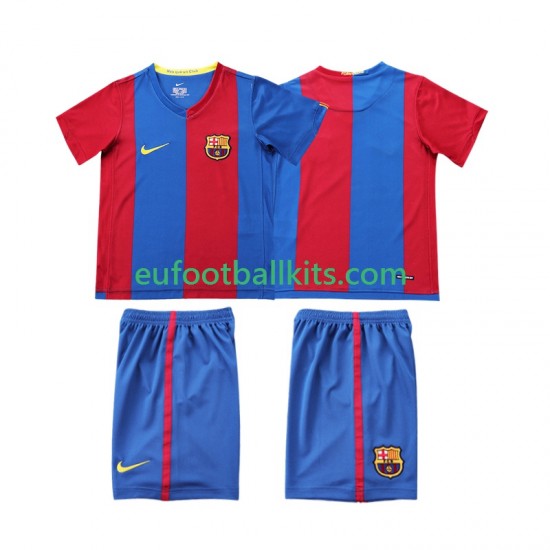 FC Barcelona Retro Home Football Shirts 2006 2007 Kids LS