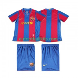 FC Barcelona Retro Home Football Shirts 2007 2008 Kids LS