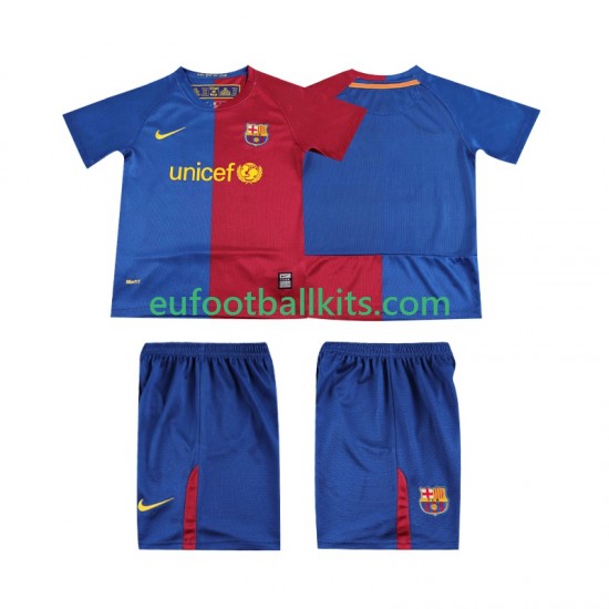 FC Barcelona Retro Home Football Shirts 2008 2009 Kids LS