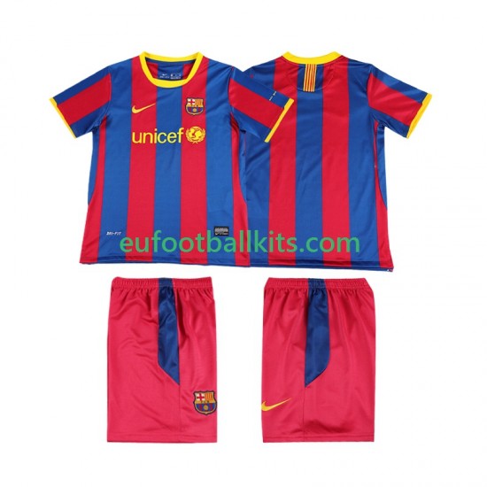FC Barcelona Retro Home Football Shirts 2010 2011 Kids LS