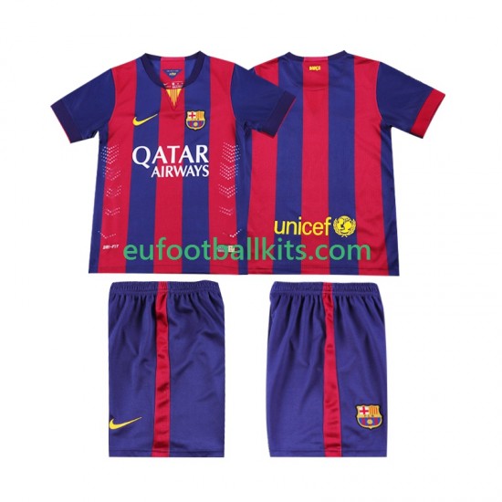 FC Barcelona Retro Home Football Shirts 2014 2015 Kids LS