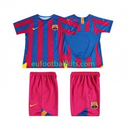 FC Barcelona Retro Home Football Shirts Champions League 2005 2006 Kids LS