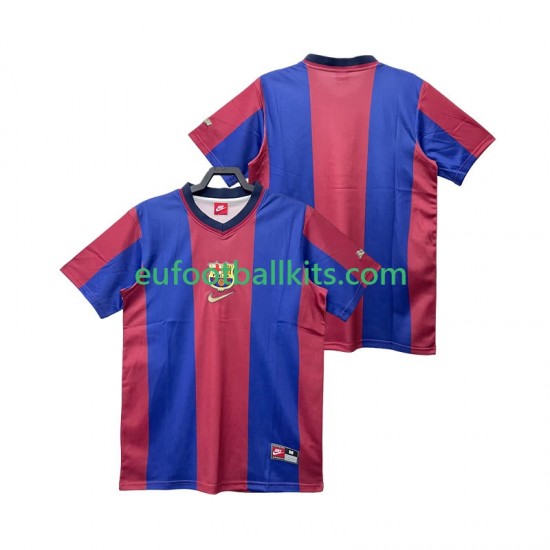 FC Barcelona Retro Home Football Shirts 1998 1999 Men LS