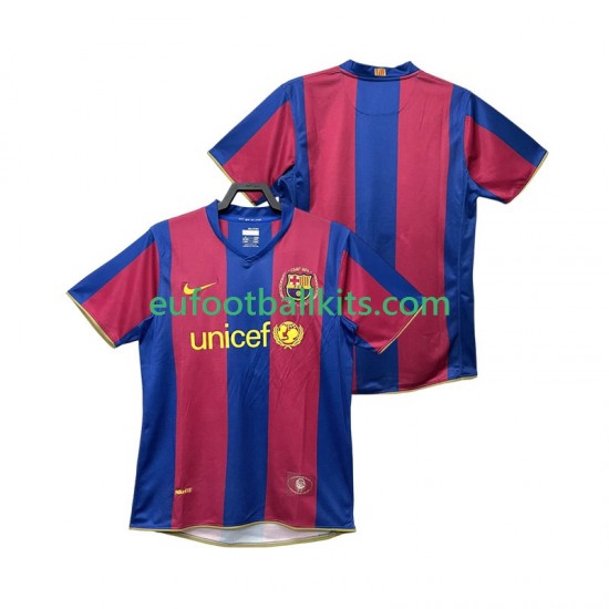 FC Barcelona Retro Home Football Shirts 2007 2008 Men LS