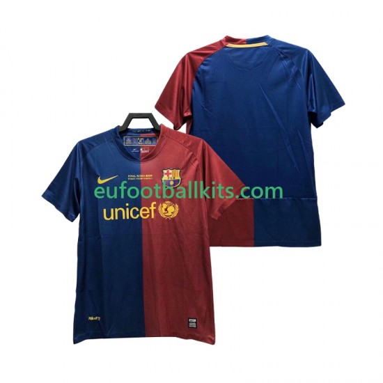 FC Barcelona Retro Home Football Shirts Champions League 2008 2009 Men LS