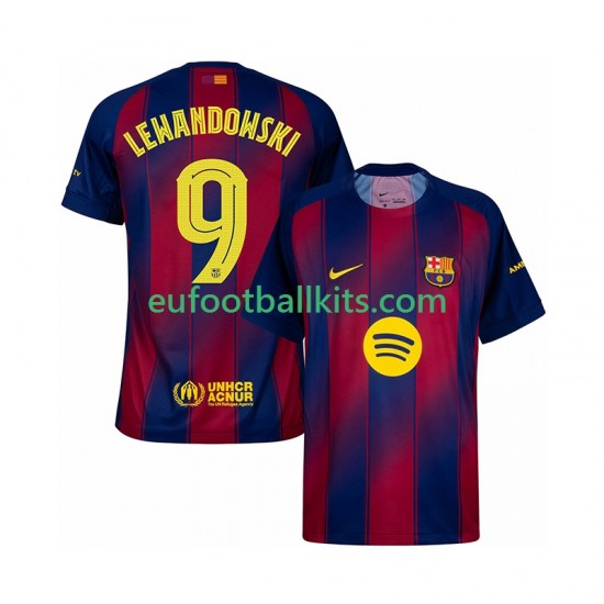 FC Barcelona Robert Lewandowski 9 Home Football Shirts Champions League 2025-2026 Men LS