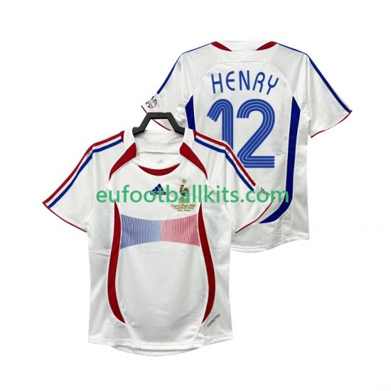 France Henry 12 Retro Away Football Shirts 2006 Men LS