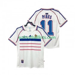 France PIRES 11 Retro Away Football Shirts 1998 Men LS