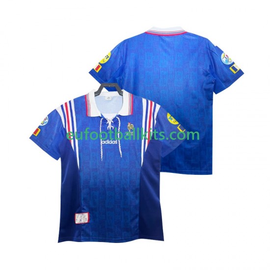 France Retro Home Football Shirts 1996 Men LS