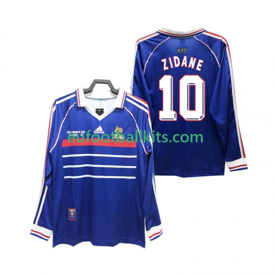 France ZIDANE 10 Retro Home Football Shirts 1998 Men SS