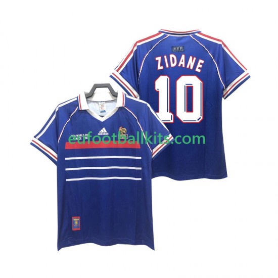 France ZIDANE 10 Retro Home Football Shirts 1998 Men LS