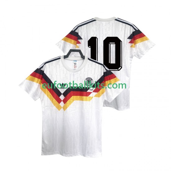 Germany 10 Retro Home Football Shirts 1990 Men LS