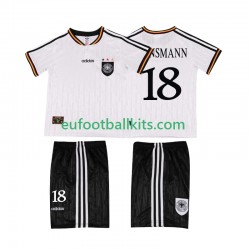 Germany KLINSMANN 18 Retro Home Football Shirts 1996 Kids LS