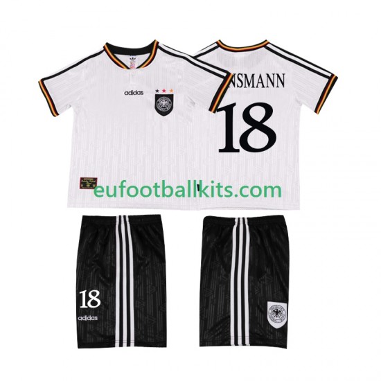 Germany KLINSMANN 18 Retro Home Football Shirts 1996 Kids LS