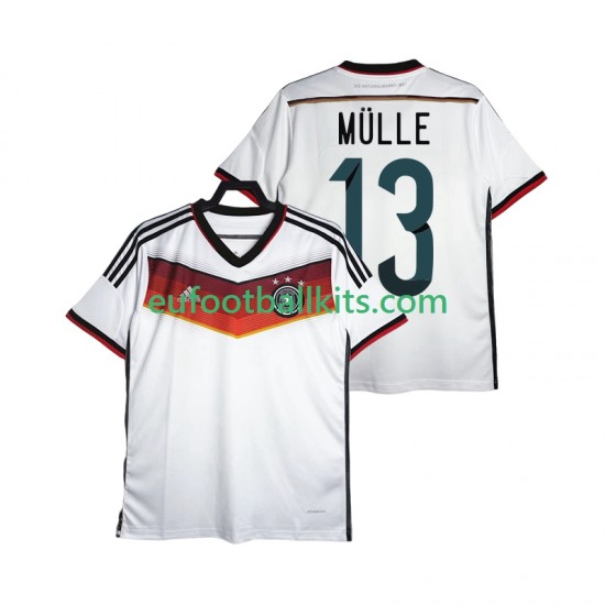 Germany Retro MULLER 13 Home Football Shirts 2014 Men LS