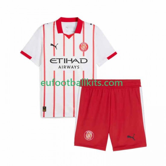 Girona Home Football Shirts 2025-2026 Kids LS