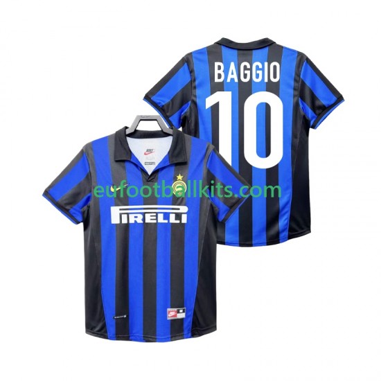 Inter Milan BAGGIO 10 Retro Home Football Shirts 1998 1999 Men LS
