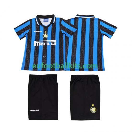 Inter Milan Retro Home Football Shirts 1997 1998 Kids LS