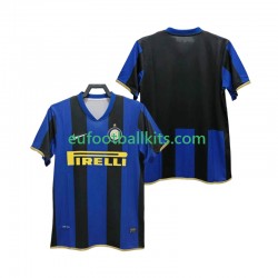 Inter Milan Retro Home Football Shirts Champions League 2008 2009 Men LS