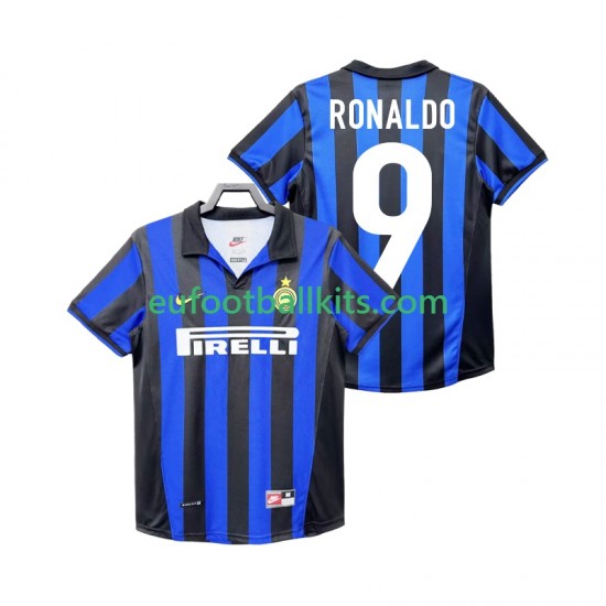 Inter Milan Roanldo 9 Retro Home Football Shirts 1998 1999 Men LS