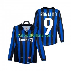 Inter Milan Ronaldo 9 Retro Home Football Shirts 1998 1999 Men SS