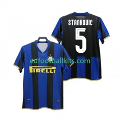 Inter Milan STANKOVIC 5 Retro Home Football Shirts Champions League 2008 2009 Men LS
