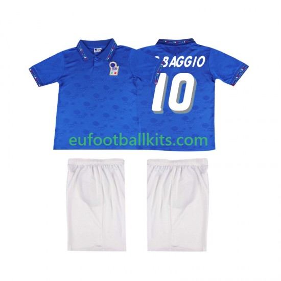 Italy Roberto Baggio 10 Retro Home Football Shirts 1994 Kids LS