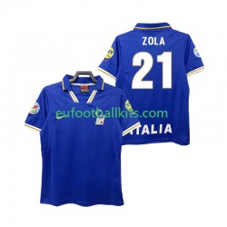 Italy ZOLA 21 Retro Home Football Shirts 1996 Men LS