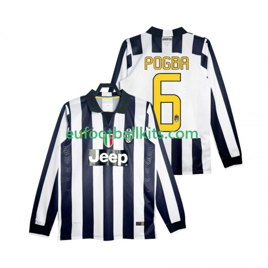Juventus Pogba 6 Retro Home Football Shirts 2014 2015 Men SS