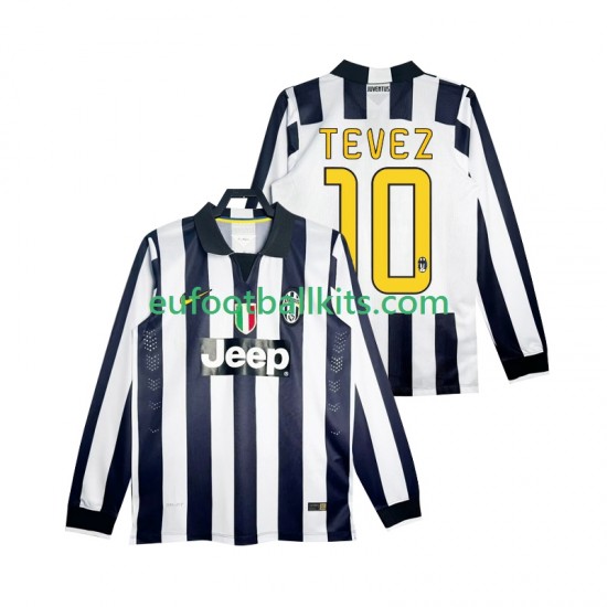 Juventus TEVEZ 10 Retro Home Football Shirts 2014 2015 Men SS