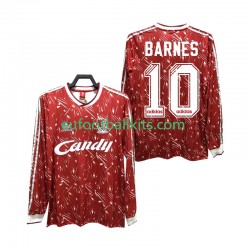 Liverpool BARNES 10 Retro Home Football Shirts 1989 1991 Men SS