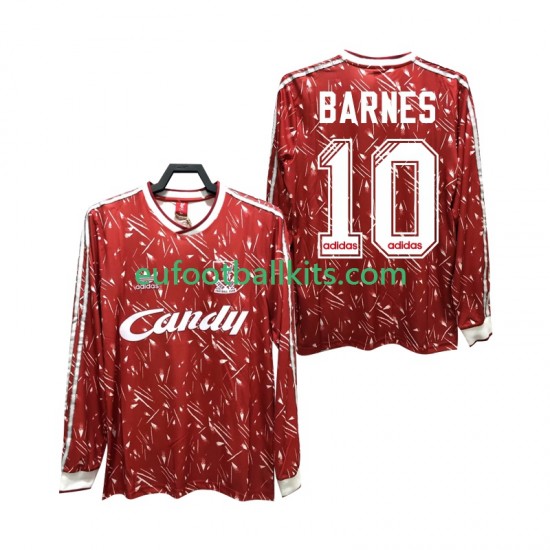 Liverpool BARNES 10 Retro Home Football Shirts 1989 1991 Men SS