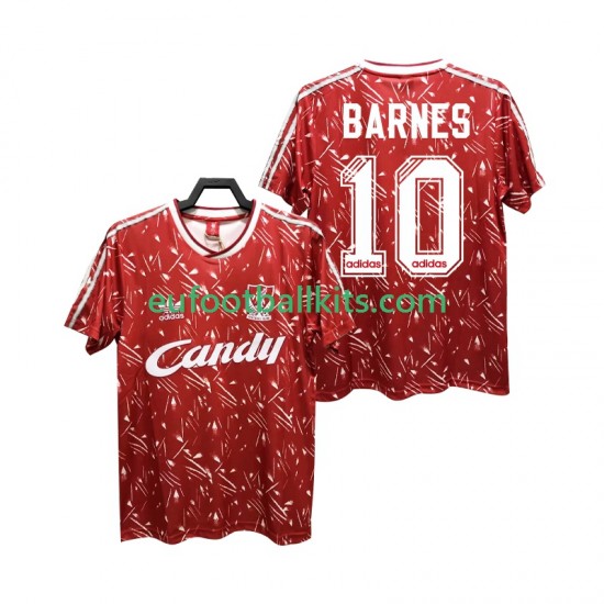 Liverpool BARNES 10 Retro Home Football Shirts 1989 1991 Men LS