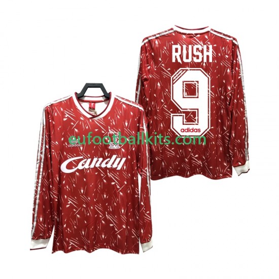 Liverpool Rush 9 Retro Home Football Shirts 1989 1991 Men SS