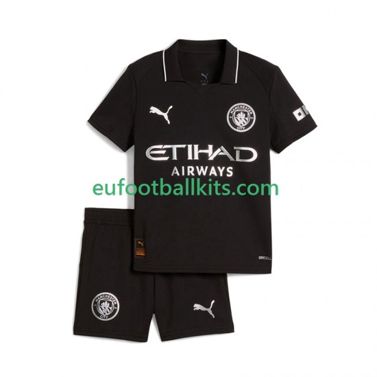 Manchester City Away Football Shirts 2025-2026 Kids LS