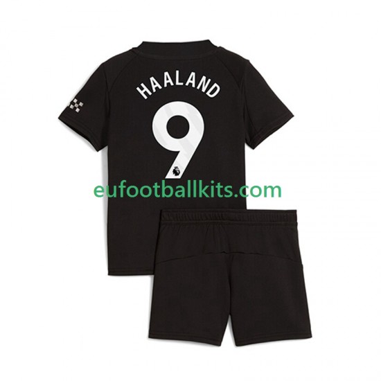 Manchester City Erling Haaland 9 Away Football Shirts 2025-2026 Kids LS