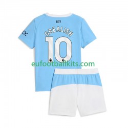 Manchester City Jack Grealish 10 Home Football Shirts 2025-2026 Kids LS