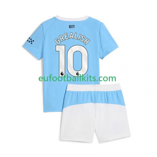 Manchester City Jack Grealish 10 Home Football Shirts 2025-2026 Kids LS