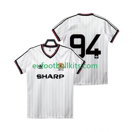 Manchester United 94 Retro Away Football Shirts 1983 1984 Men LS