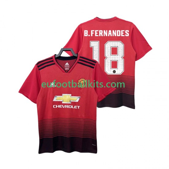 Manchester United B.FERNANDES 18 Retro Home Football Shirts 2018 2019 Men LS