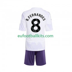 Manchester United Bruno Fernandes 8 Away Football Shirts 2025-2026 Kids LS