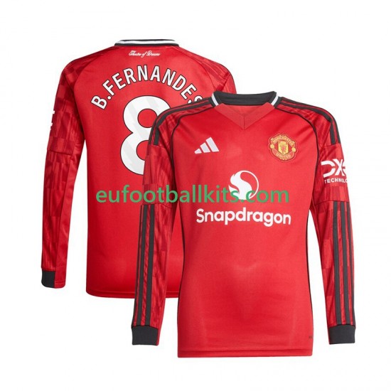 Manchester United Bruno Fernandes 8 Home Football Shirts 2025-2026 Men SS